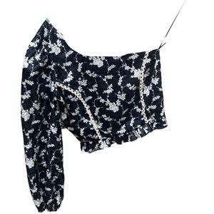 Shabby Chic One Arm Strap Flower Top